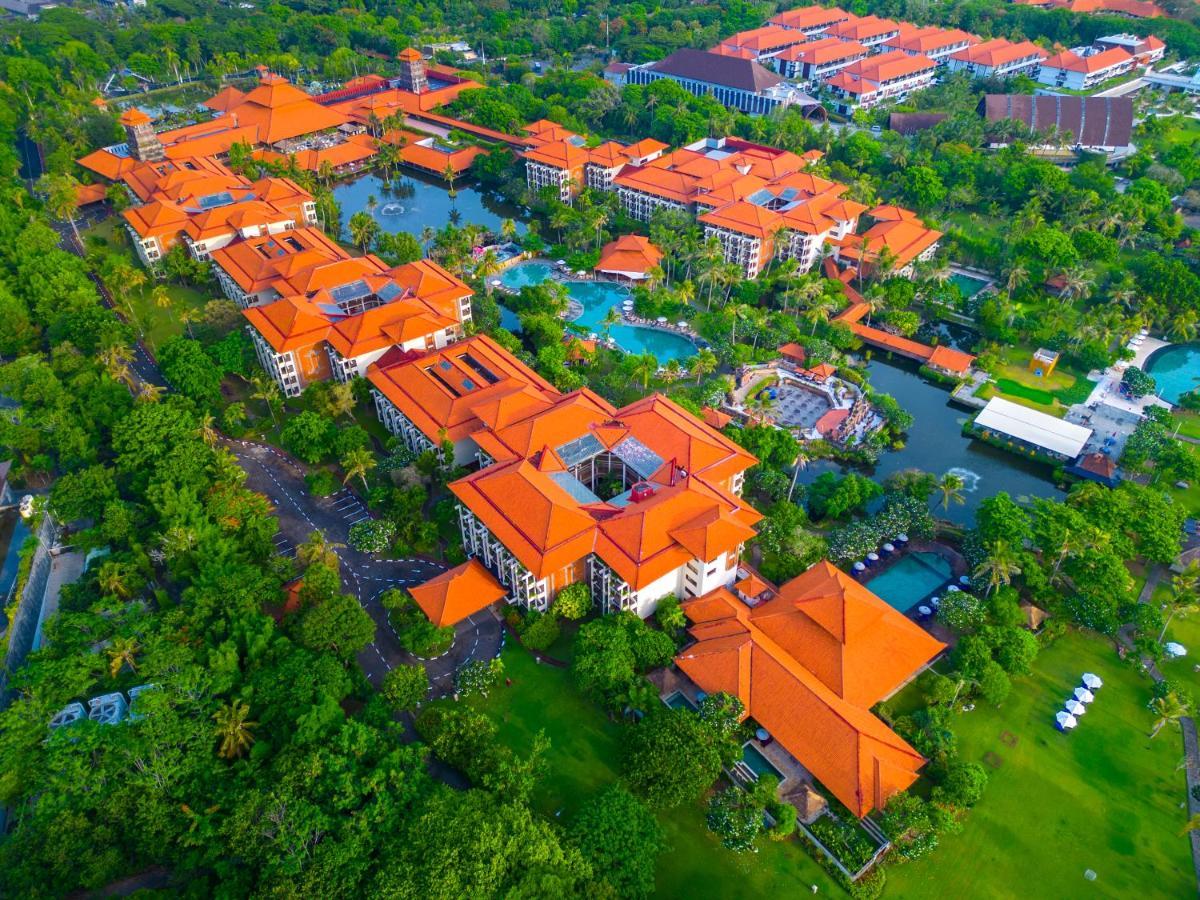 巴厘岛阿优达度假酒店 努沙杜瓦 外观 照片 Aerial view of the resort